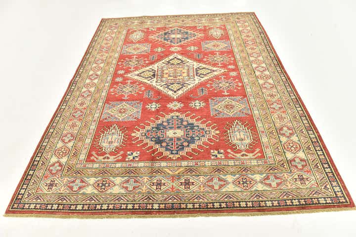 5' 9 x 7' 7 Hand Knotted Kazak Oriental Rug