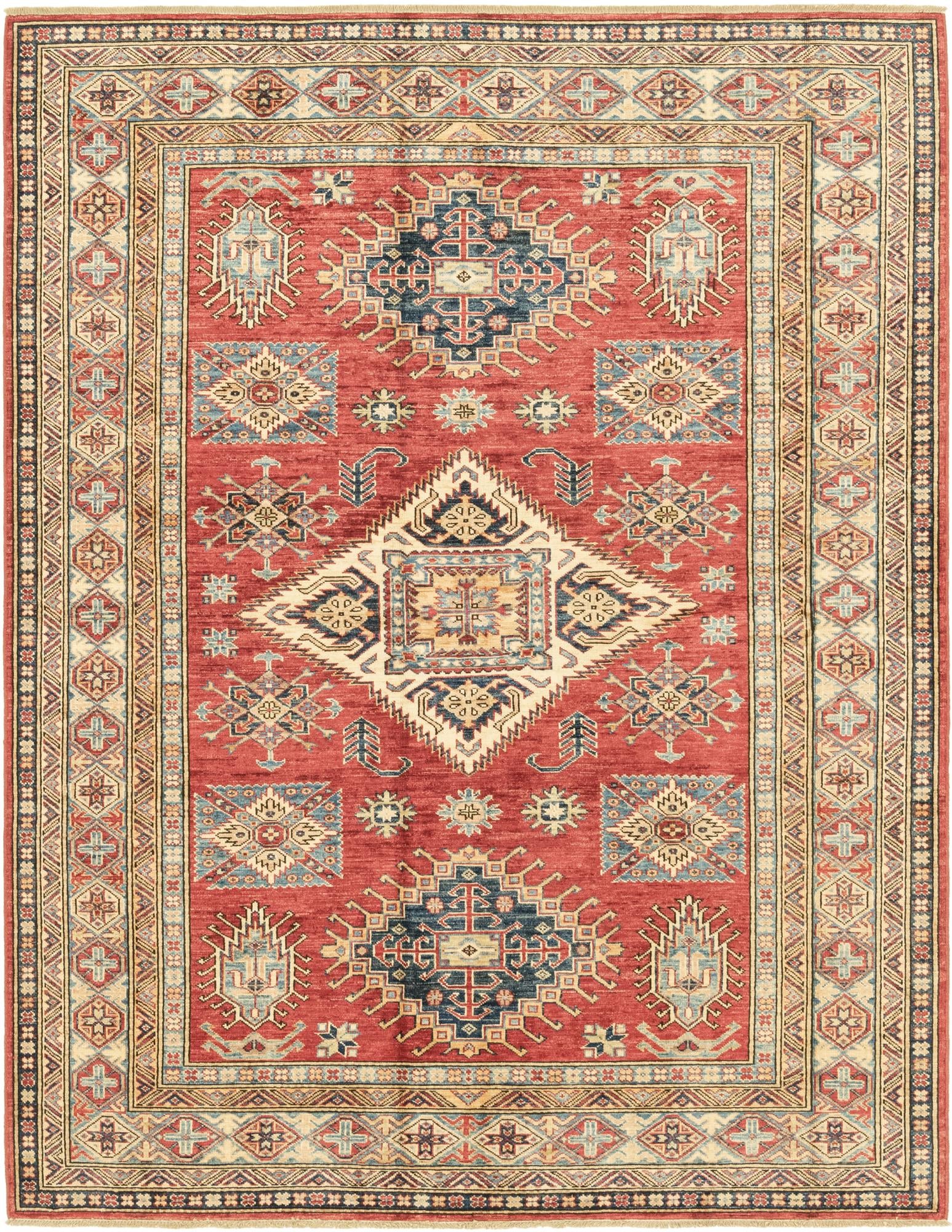 5' 9 x 7' 7 Hand Knotted Kazak Oriental Rug