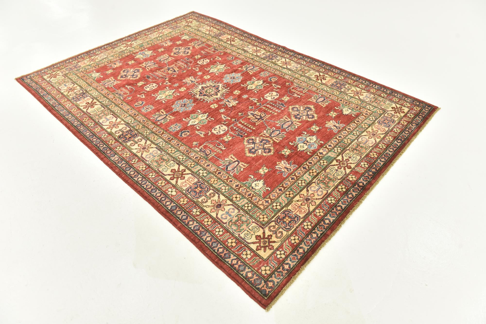 5' 7 x 7' 9 Hand Knotted Kazak Oriental Rug