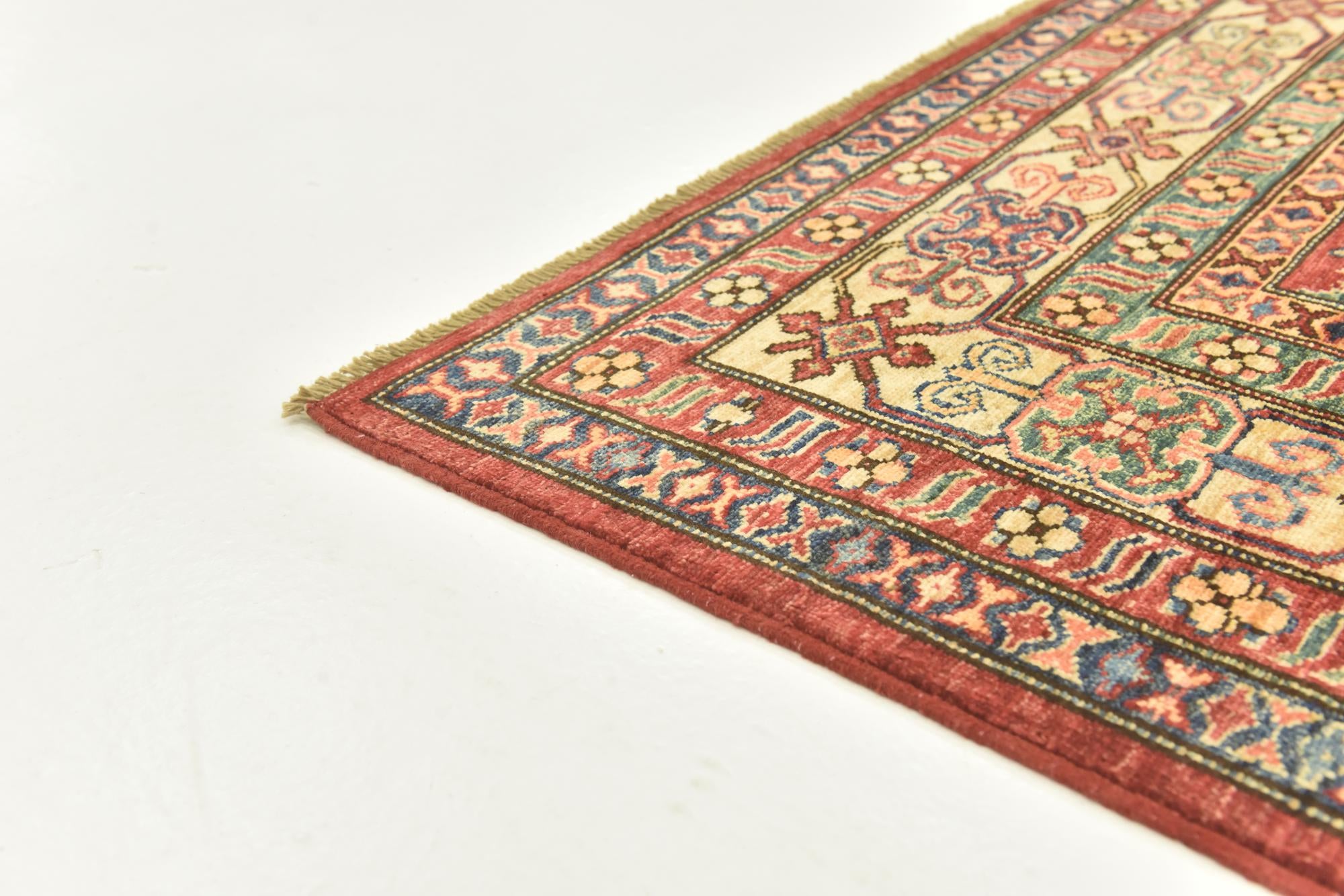 5' 7 x 7' 9 Hand Knotted Kazak Oriental Rug