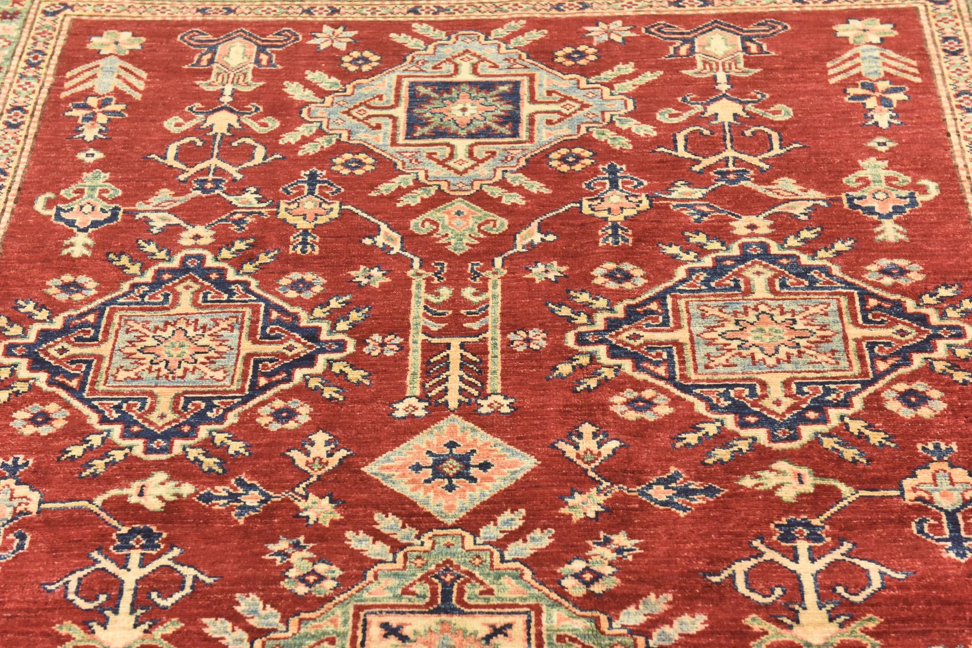 5' 6 x 7' 6 Hand Knotted Kazak Oriental Rug
