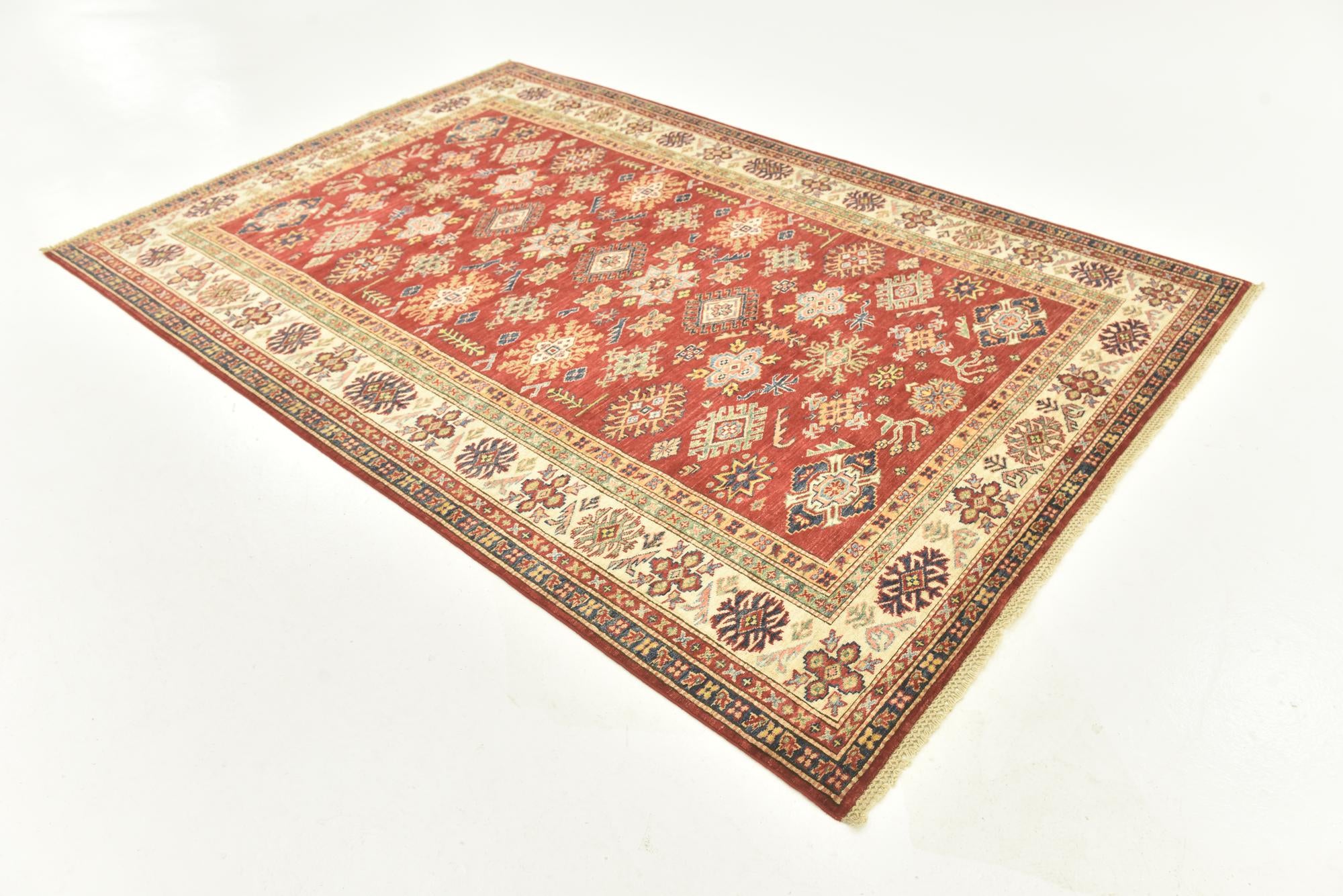 5' 6 x 8' 3 Hand Knotted Kazak Oriental Rug