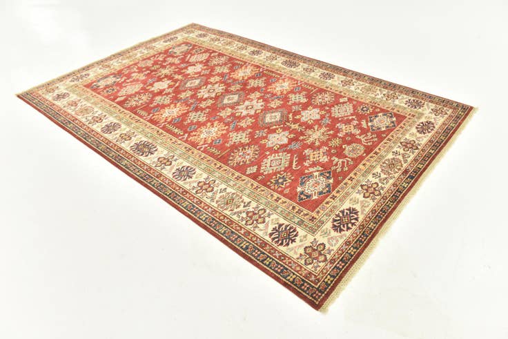 Detail image of 5' 6 x 8' 3 Hand Knotted Kazak Oriental Rug