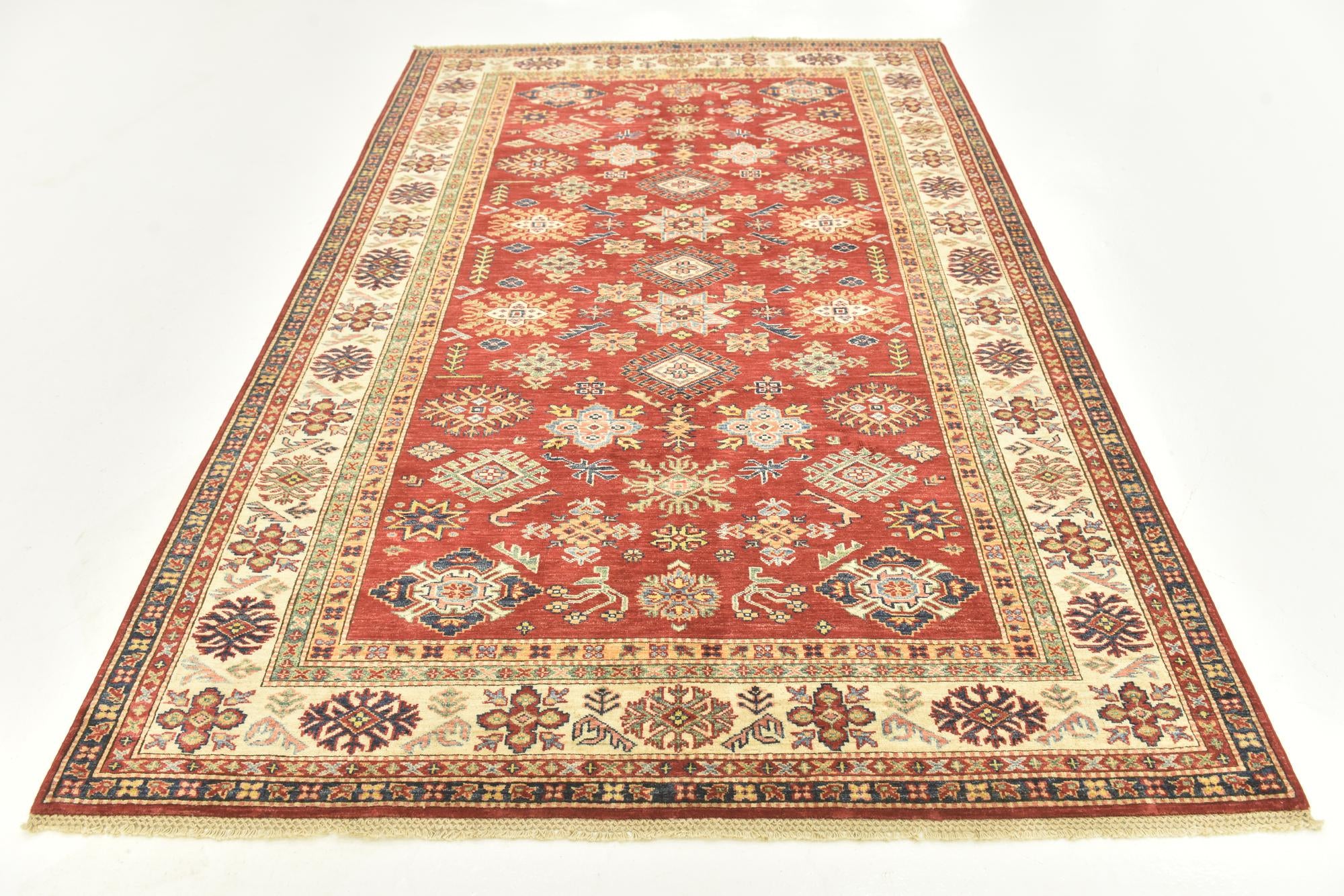5' 6 x 8' 3 Hand Knotted Kazak Oriental Rug