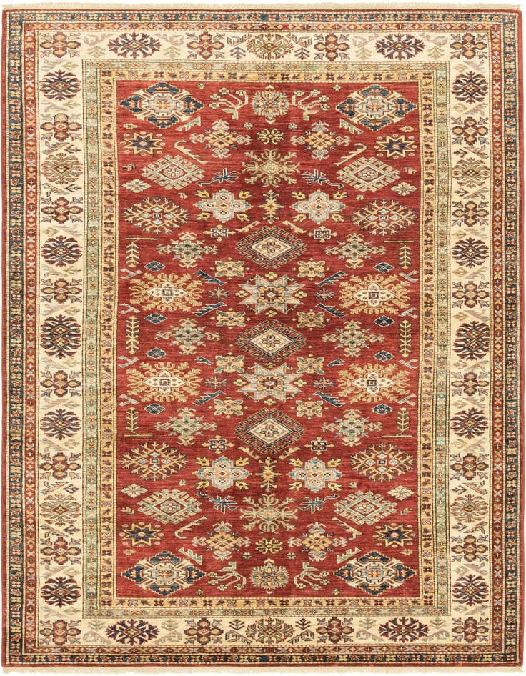 Detail image of 5' 6 x 8' 3 Hand Knotted Kazak Oriental Rug