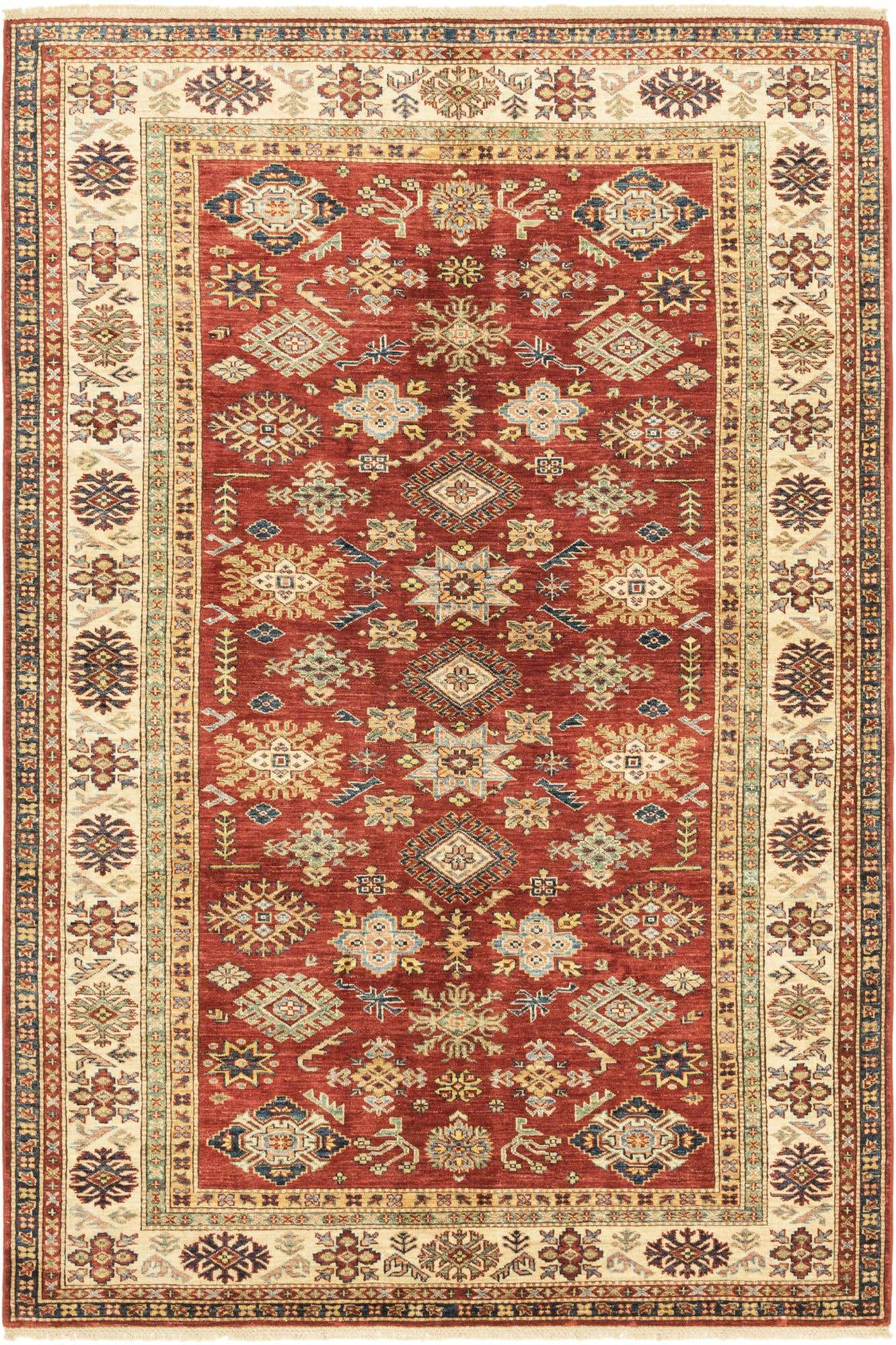 5' 6 x 8' 3 Hand Knotted Kazak Oriental Rug