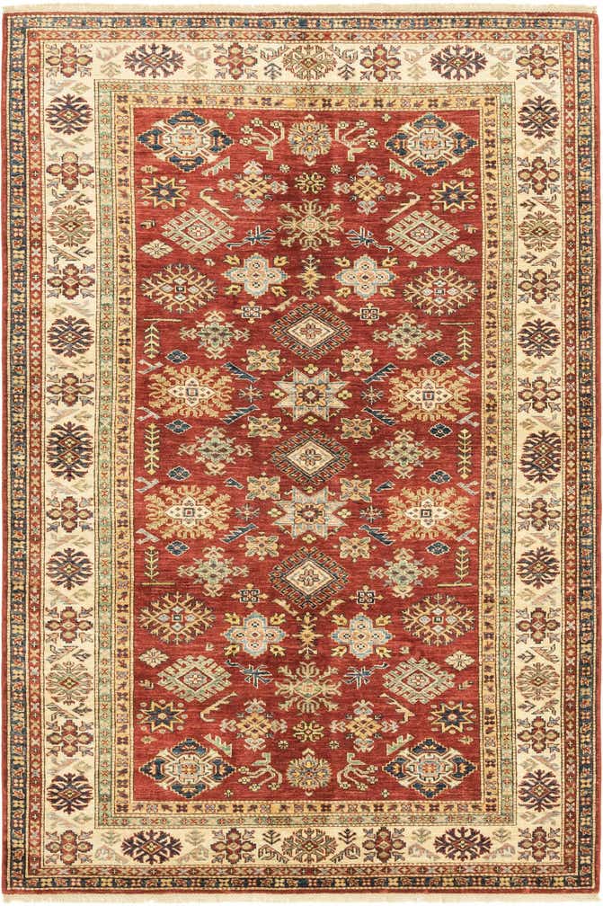 5' 6 x 8' 3 Hand Knotted Kazak Oriental Rug