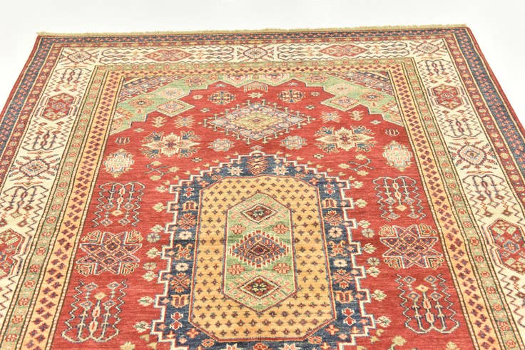 Detail image of 5' 6 x 7' 6 Hand Knotted Kazak Oriental Rug
