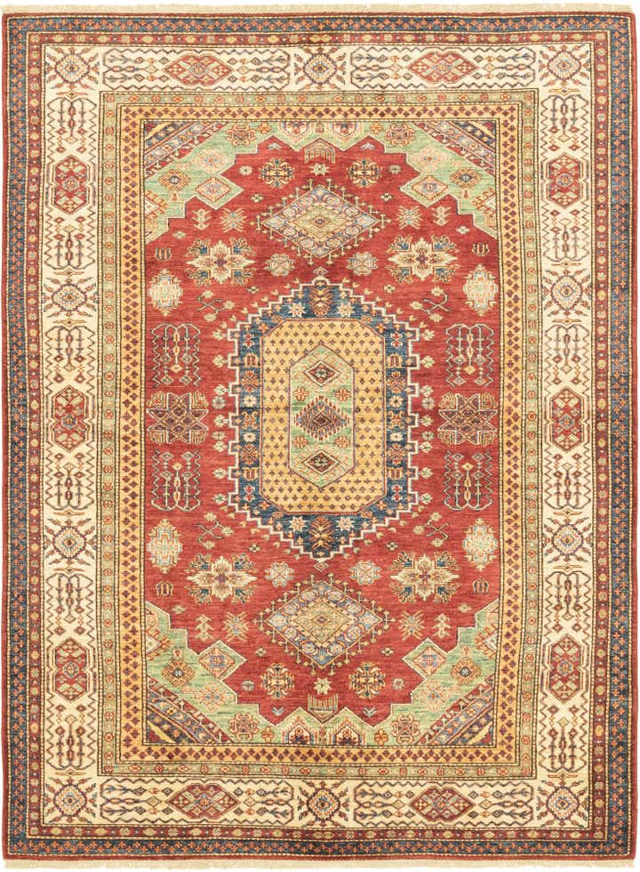 5' 6 x 7' 6 Hand Knotted Kazak Oriental Rug