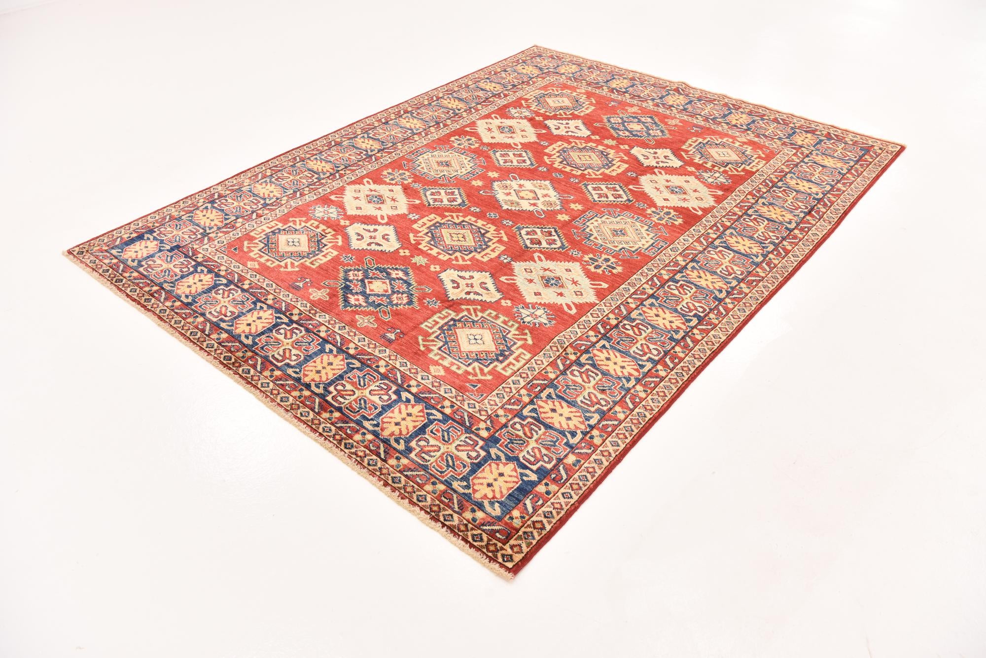 5' 11 x 7' 11 Hand Knotted Kazak Oriental Rug