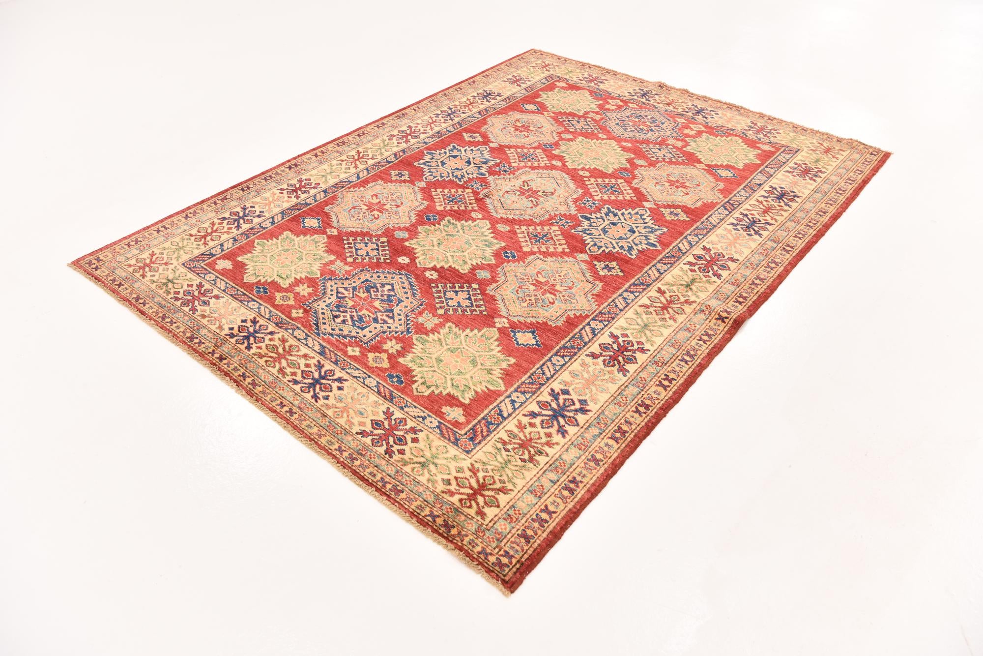 5' 8 x 7' 9 Hand Knotted Kazak Oriental Rug
