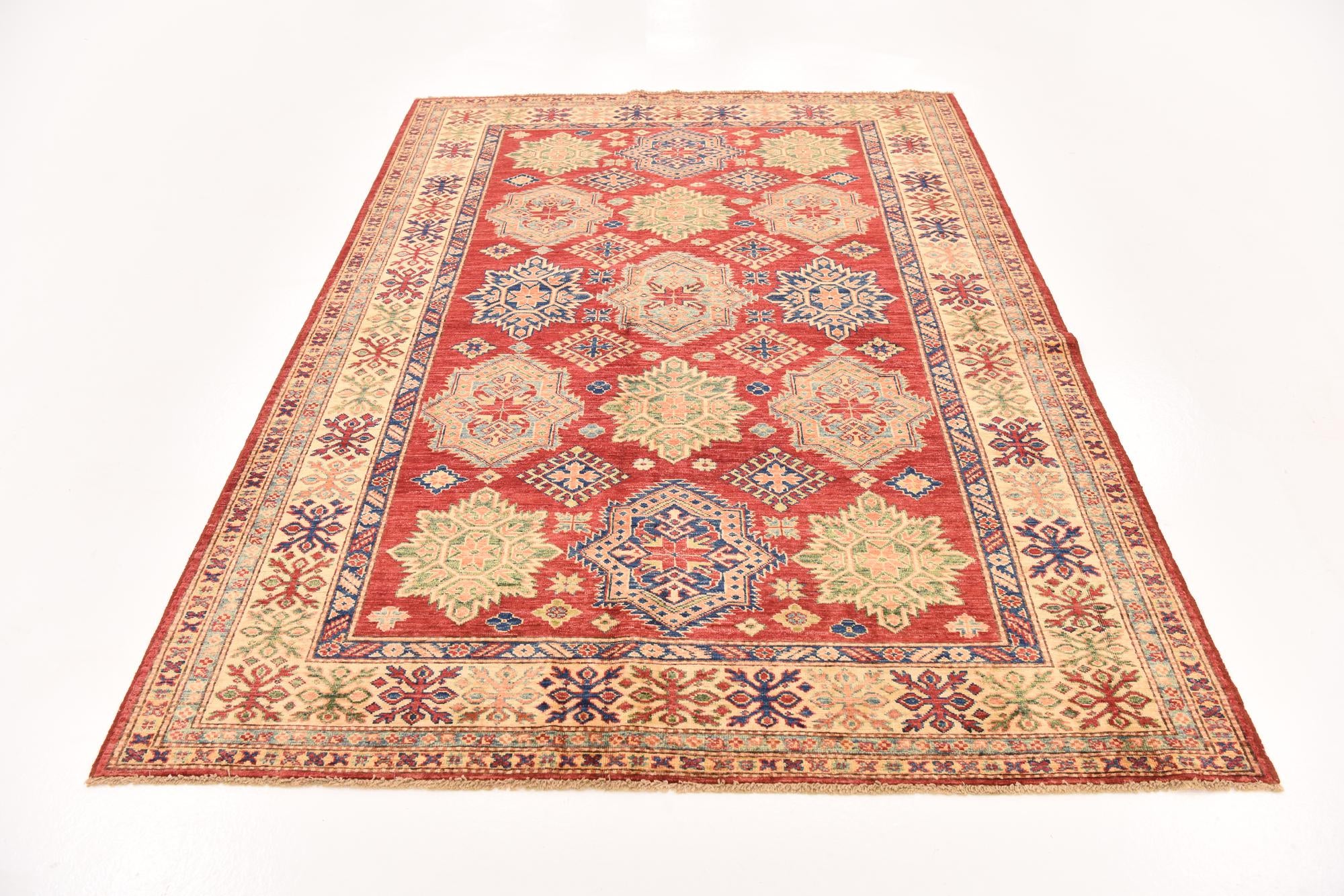 5' 8 x 7' 9 Hand Knotted Kazak Oriental Rug