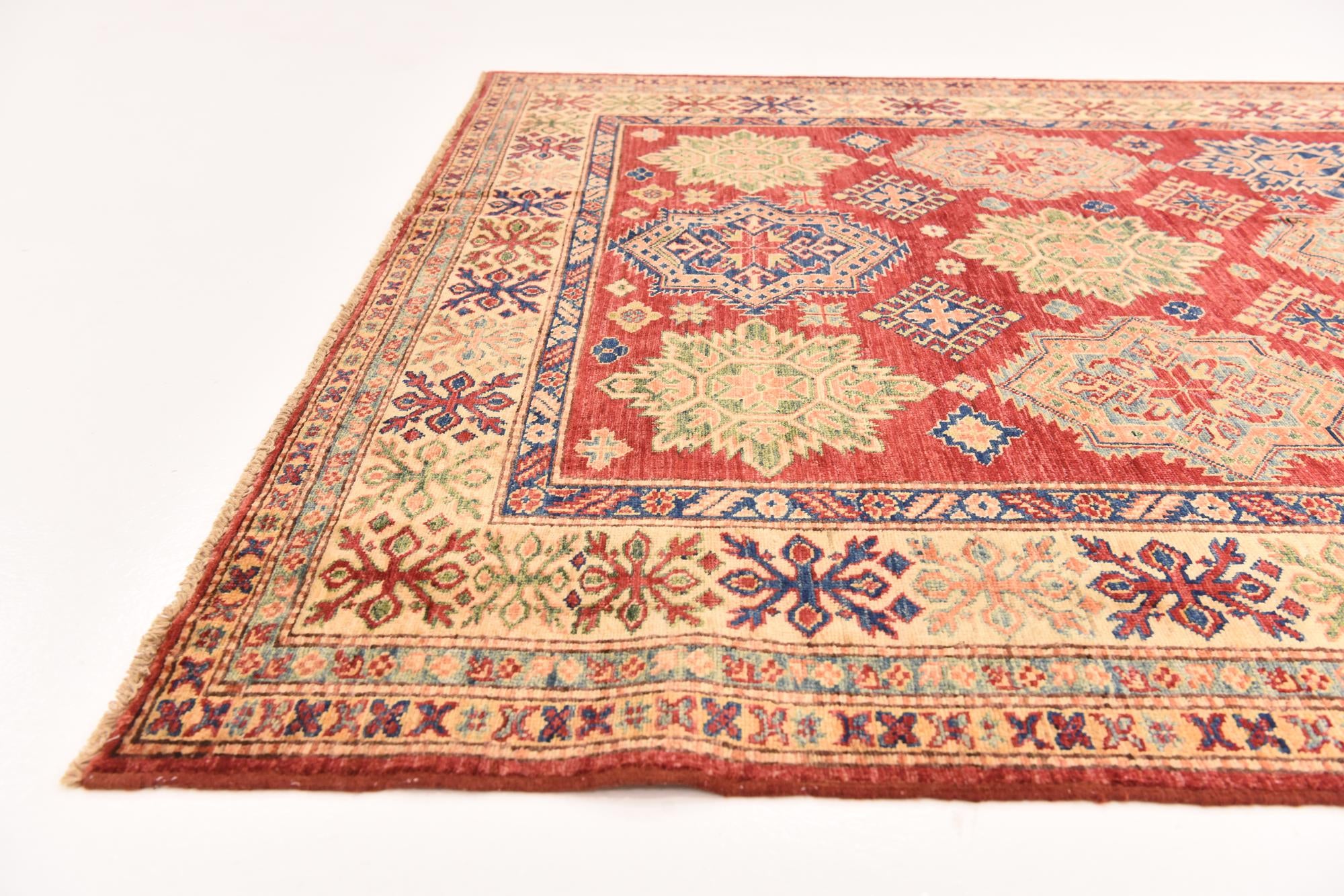 5' 8 x 7' 9 Hand Knotted Kazak Oriental Rug