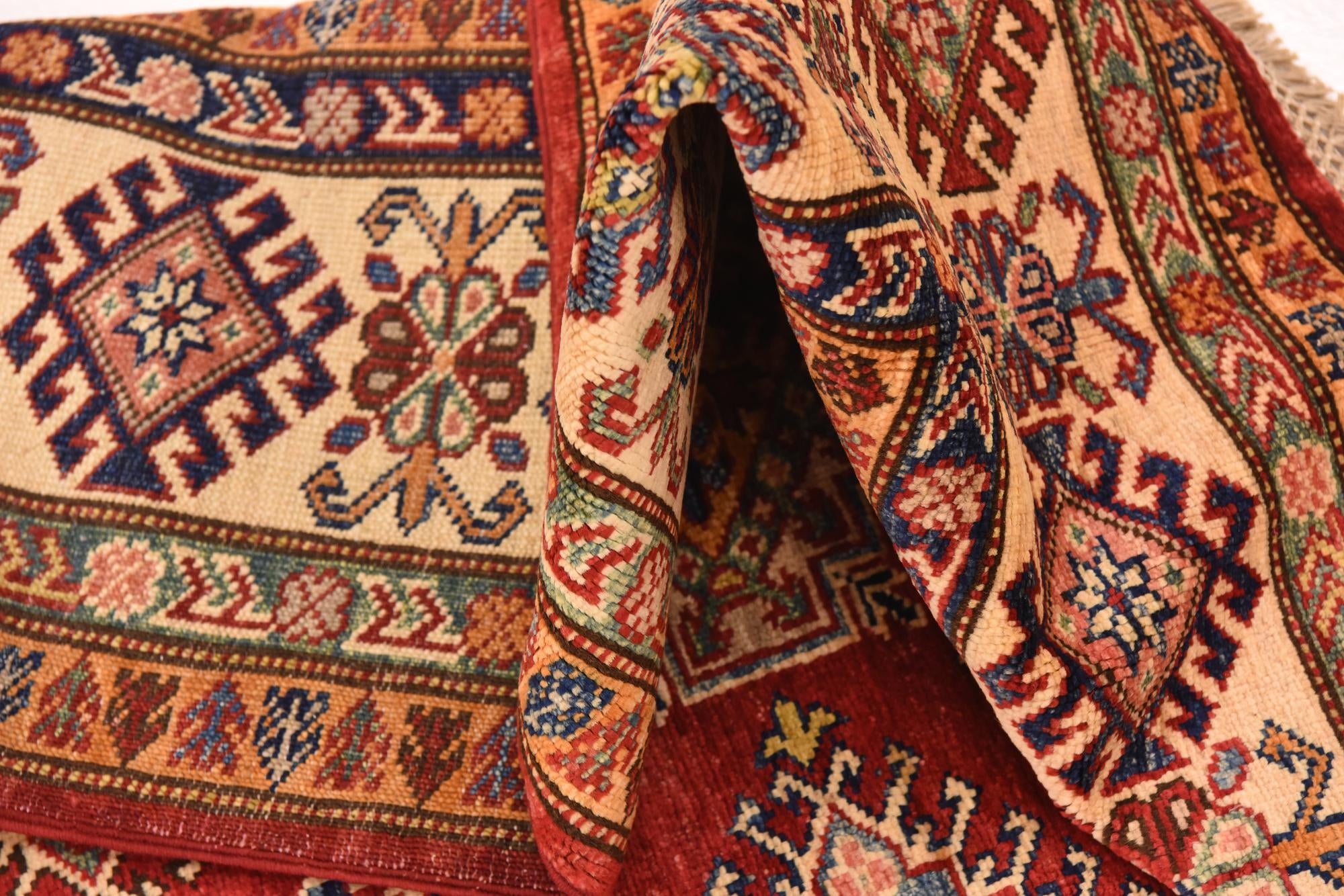 5' 11 x 8' 2 Hand Knotted Kazak Oriental Rug