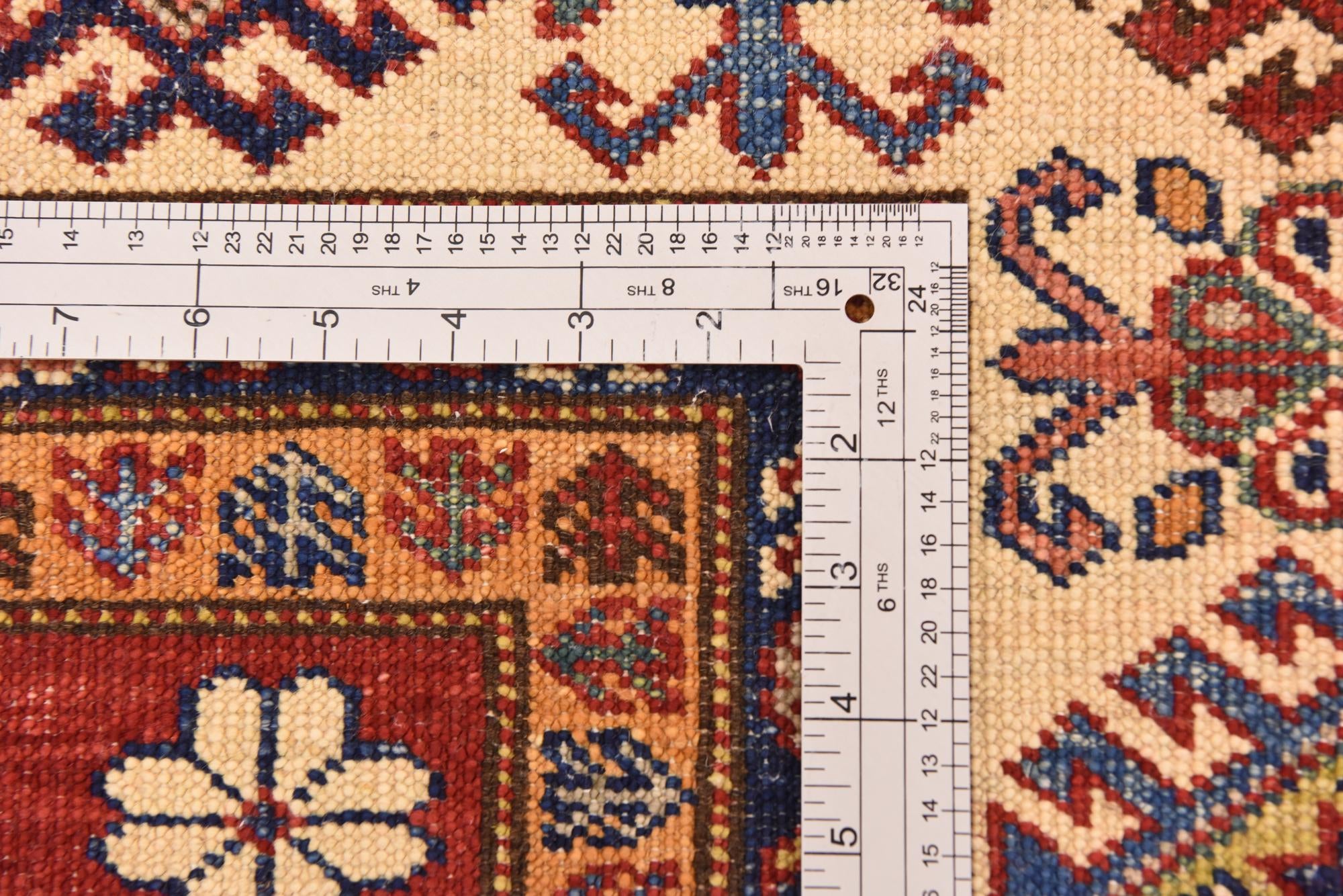 5' 11 x 8' 2 Hand Knotted Kazak Oriental Rug