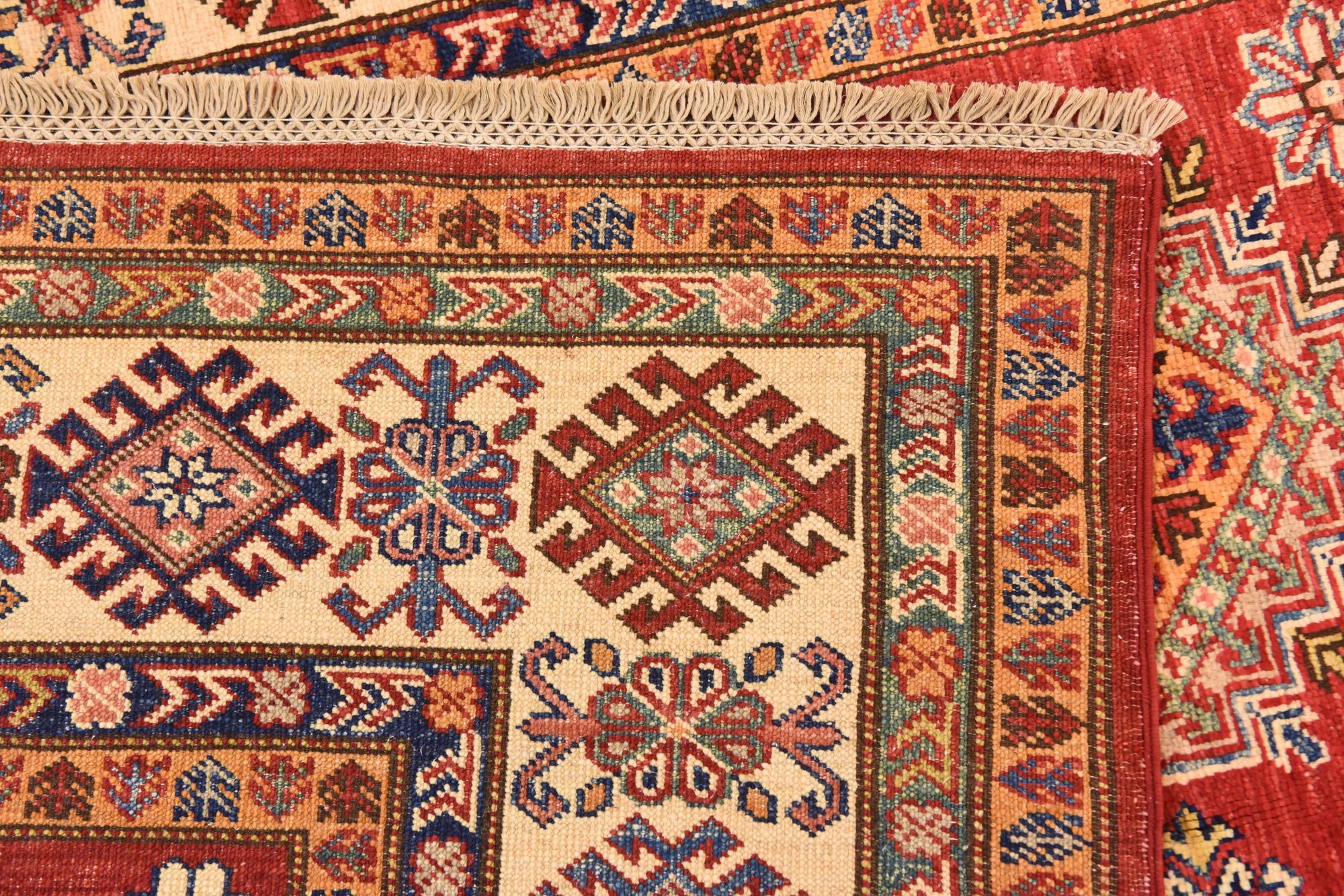 5' 11 x 8' 2 Hand Knotted Kazak Oriental Rug