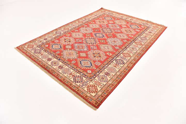 5' 11 x 8' 2 Hand Knotted Kazak Oriental Rug