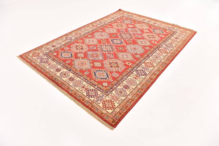 Detail image of 5' 11 x 8' 2 Hand Knotted Kazak Oriental Rug