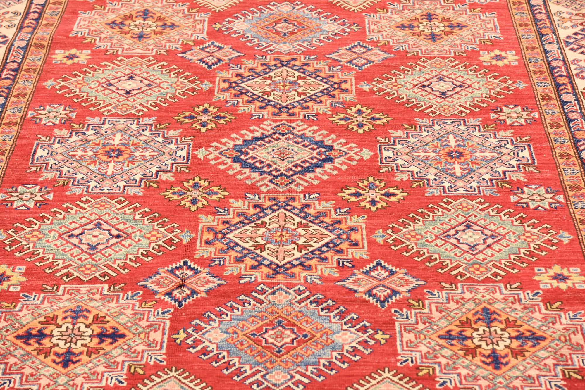 5' 11 x 8' 2 Hand Knotted Kazak Oriental Rug