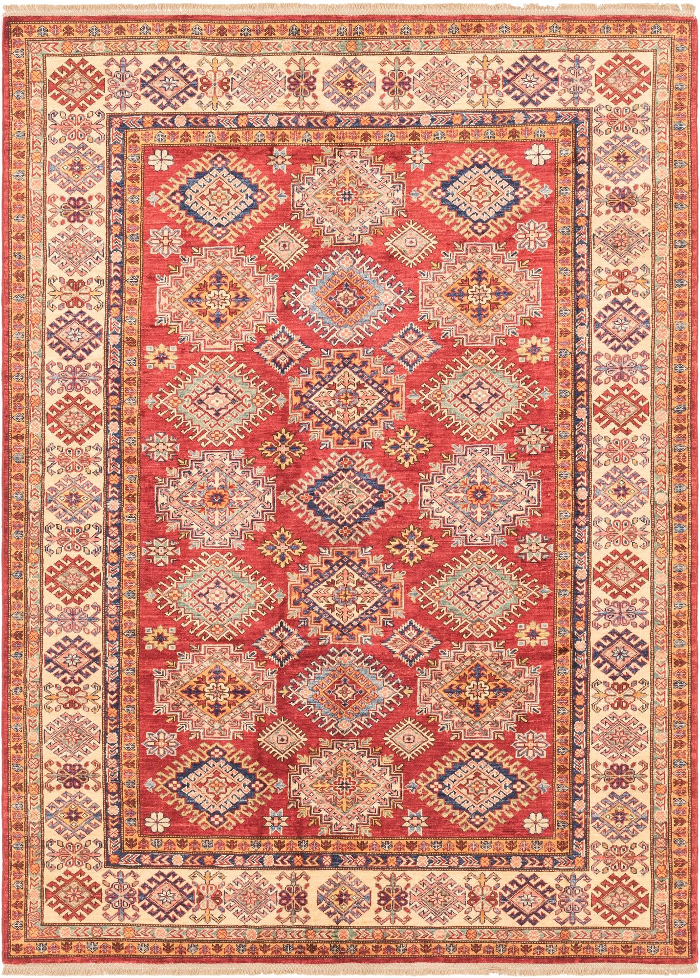5' 11 x 8' 2 Hand Knotted Kazak Oriental Rug