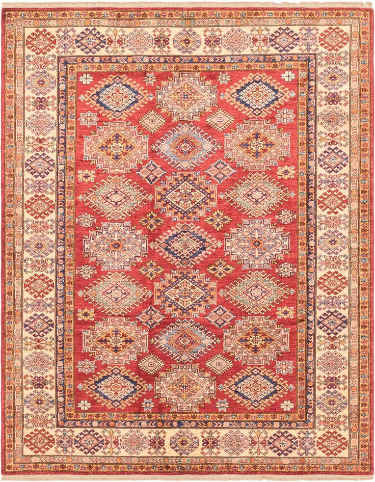 Detail image of 5' 11 x 8' 2 Hand Knotted Kazak Oriental Rug