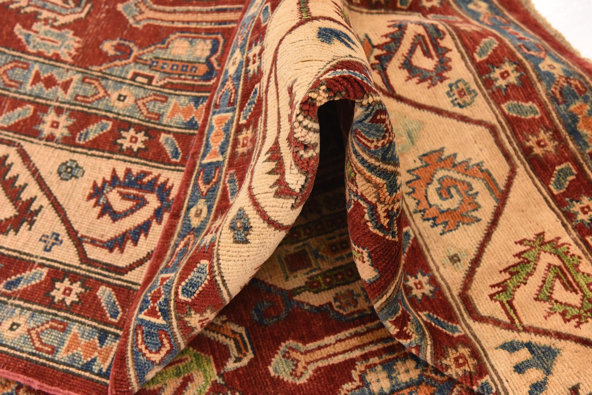 6' 8 x 9' 5 Hand Knotted Kazak Rug