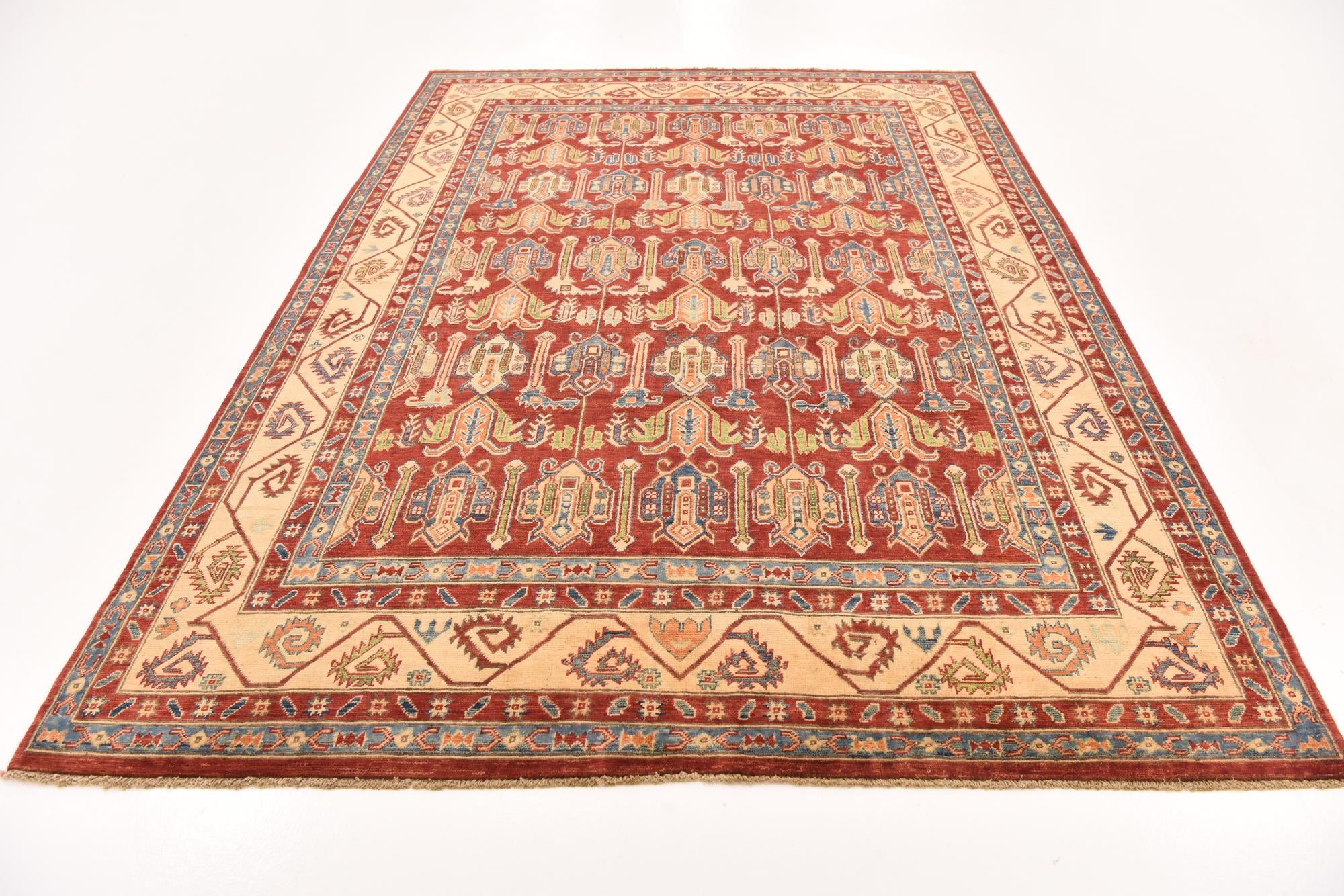 6' 8 x 9' 5 Hand Knotted Kazak Rug