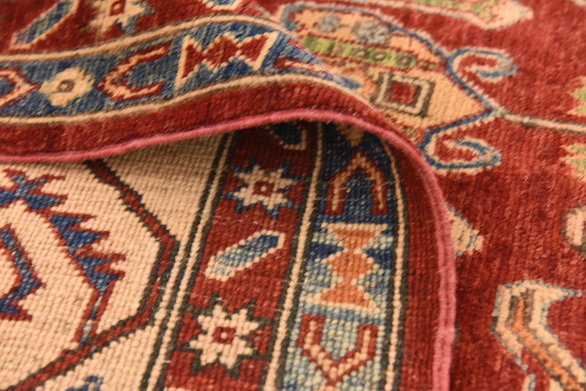 6' 8 x 9' 5 Hand Knotted Kazak Rug