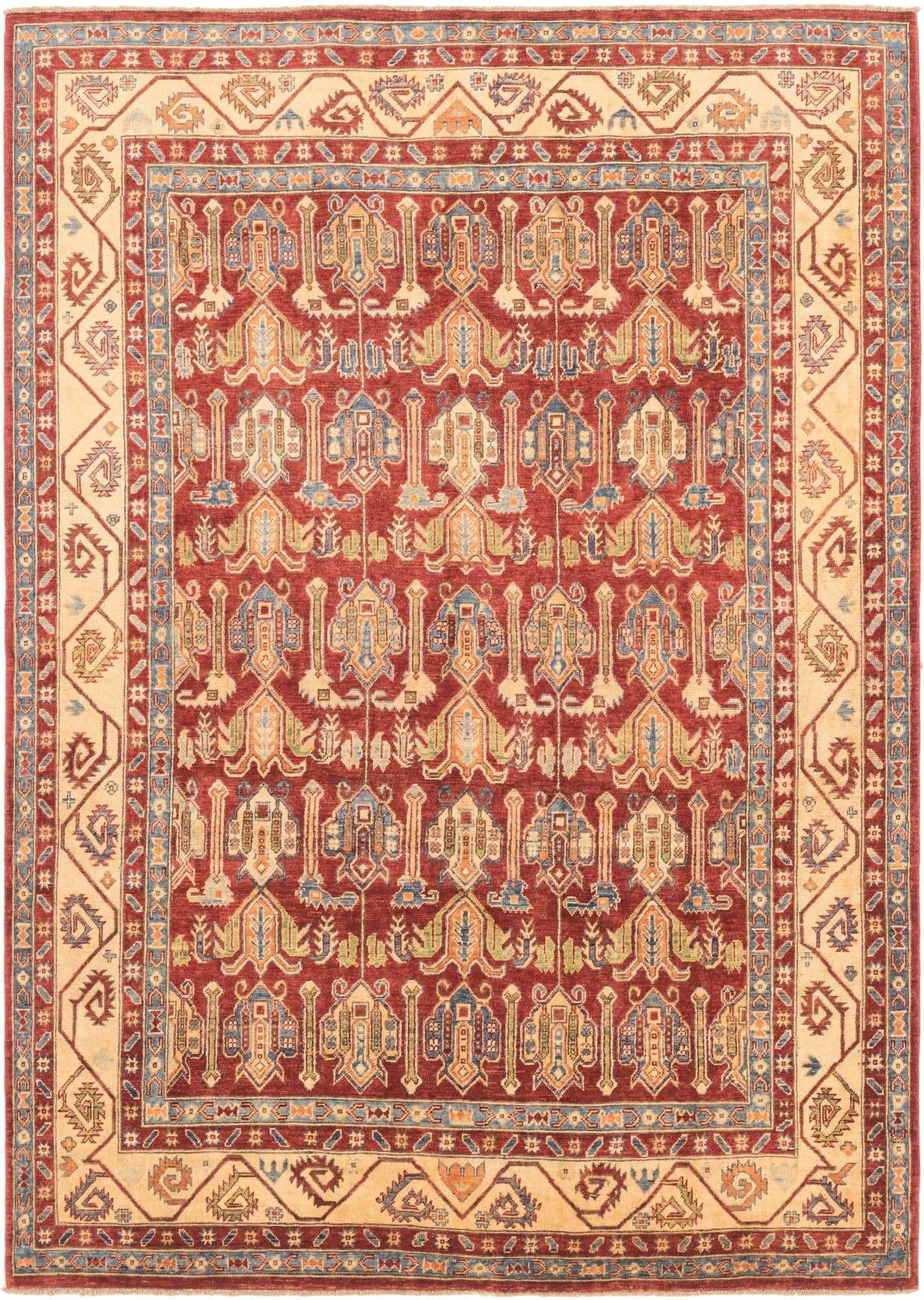 6' 8 x 9' 5 Hand Knotted Kazak Rug