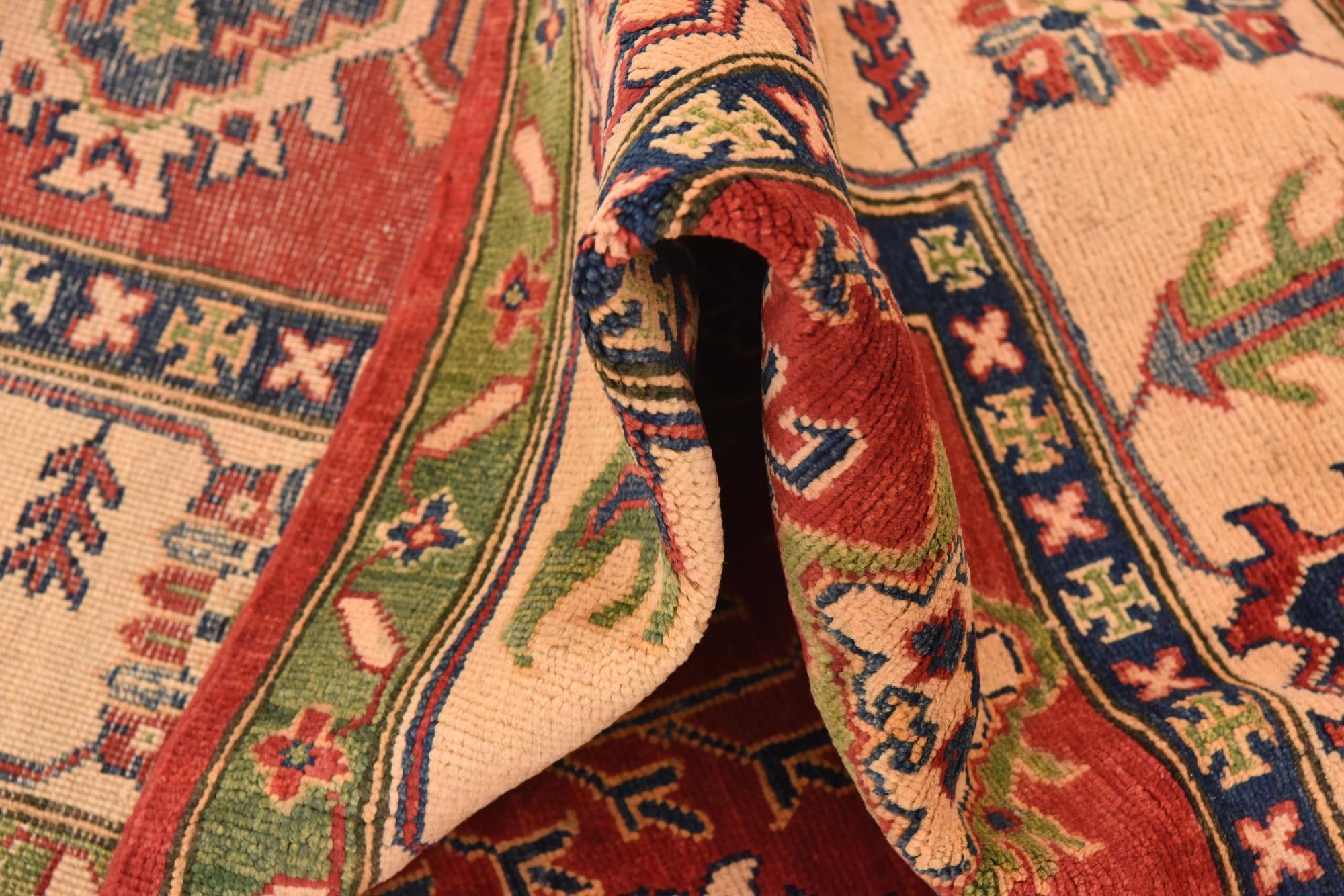5' 6 x 8' 10 Hand Knotted Kazak Rug