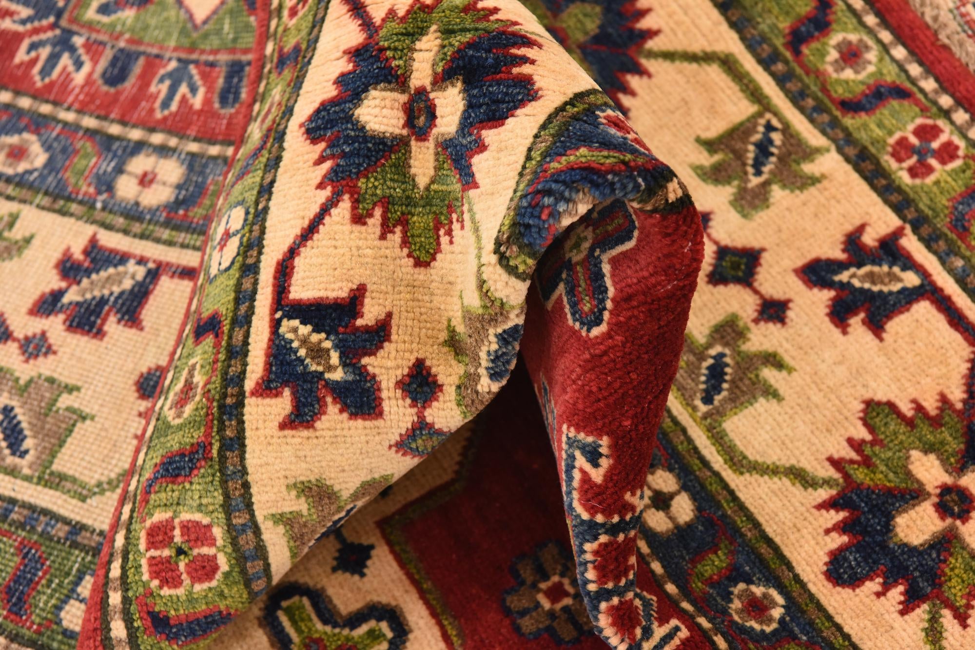 6' 1 x 9' 1 Hand Knotted Kazak Rug