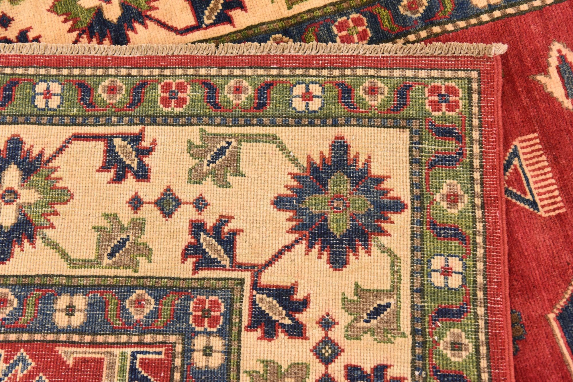 6' 1 x 9' 1 Hand Knotted Kazak Rug