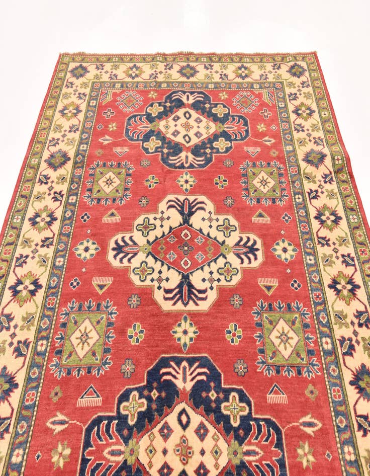 Detail image of 6' 1 x 9' 1 Hand Knotted Kazak Rug