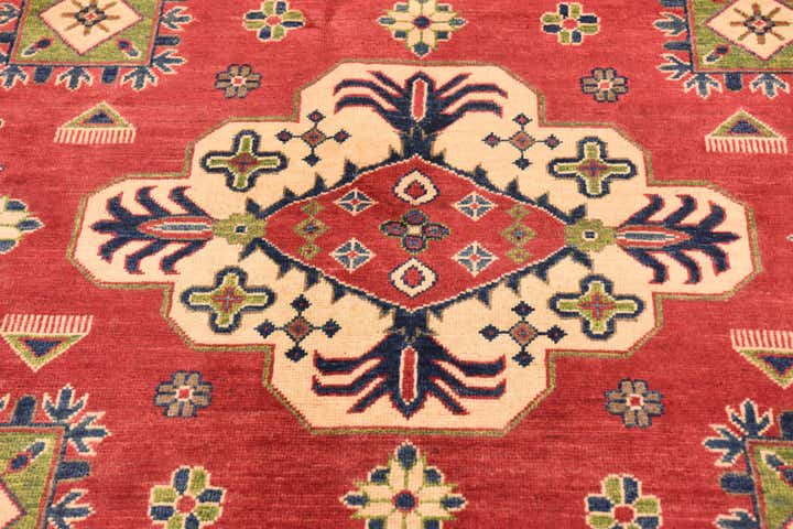 6' 1 x 9' 1 Hand Knotted Kazak Rug