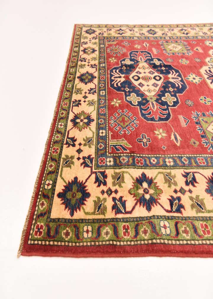 6' 1 x 9' 1 Hand Knotted Kazak Rug