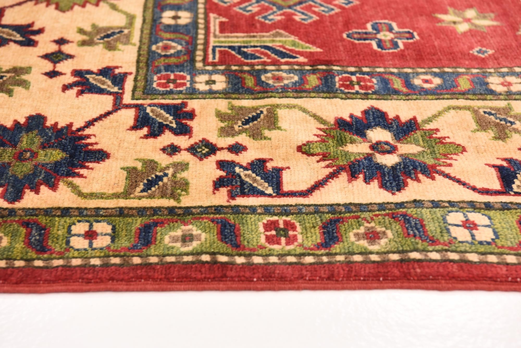 6' 1 x 9' 1 Hand Knotted Kazak Rug