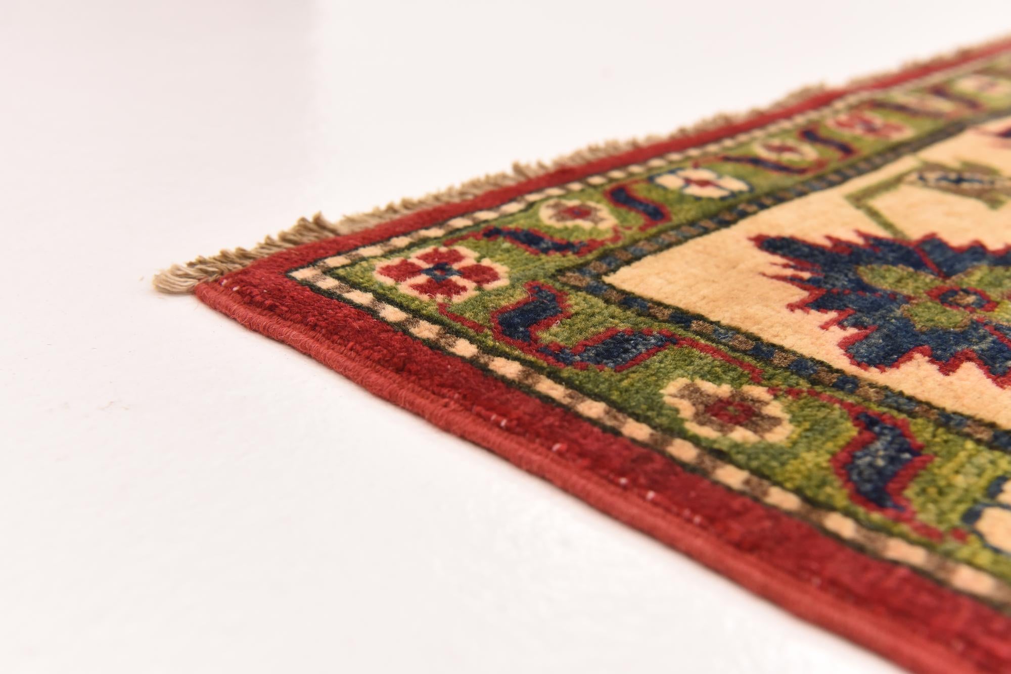6' 1 x 9' 1 Hand Knotted Kazak Rug