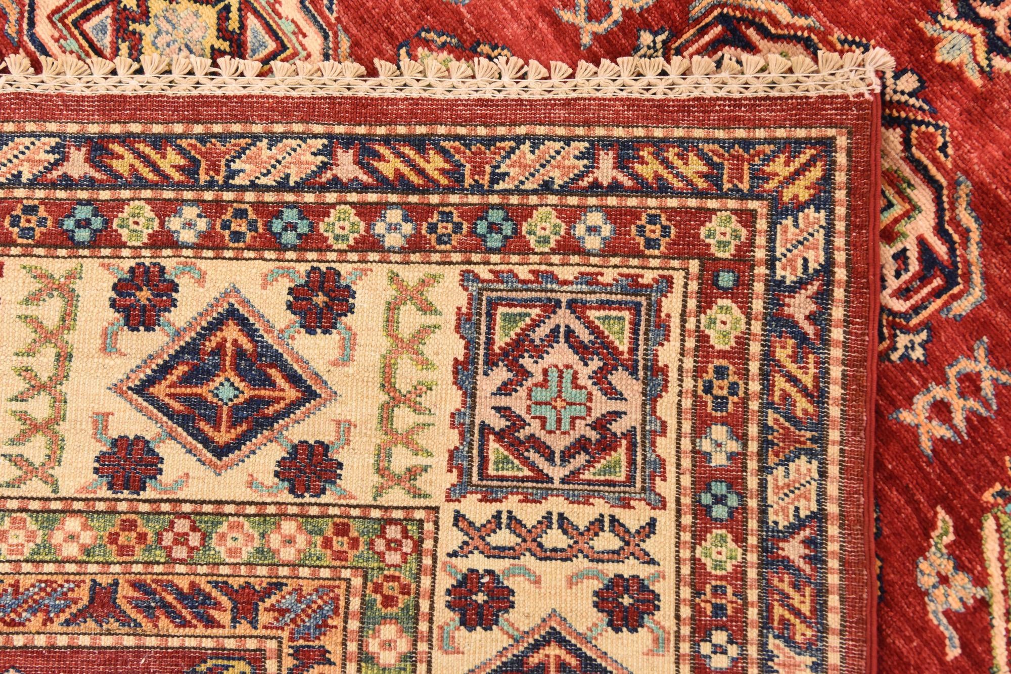 5' 7 x 8' 1 Hand Knotted Kazak Oriental Rug