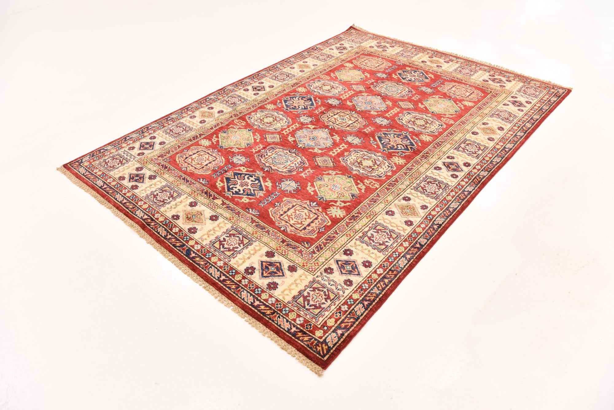 5' 7 x 8' 1 Hand Knotted Kazak Oriental Rug