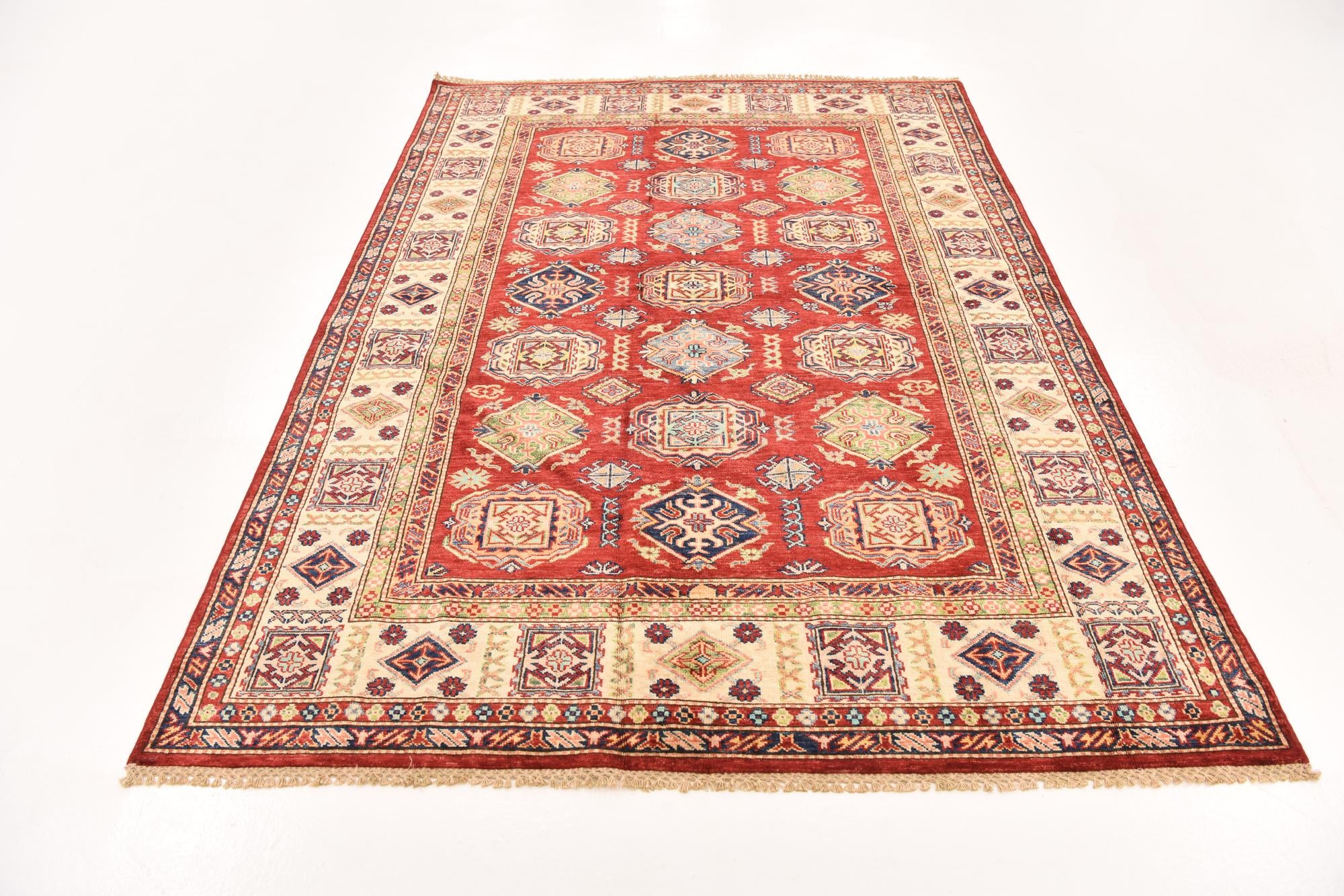 5' 7 x 8' 1 Hand Knotted Kazak Oriental Rug