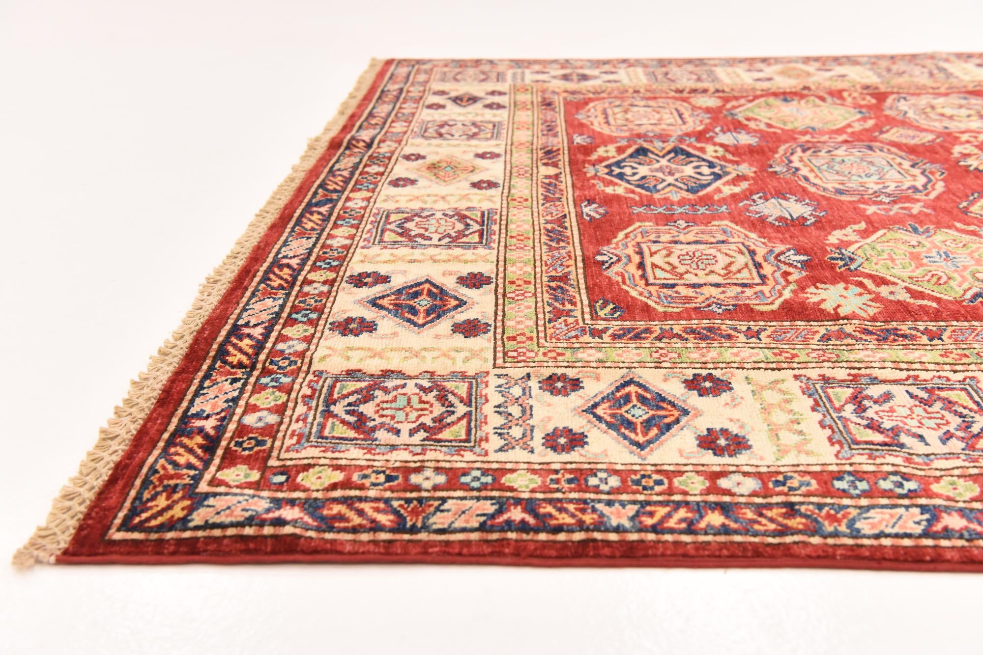 5' 7 x 8' 1 Hand Knotted Kazak Oriental Rug