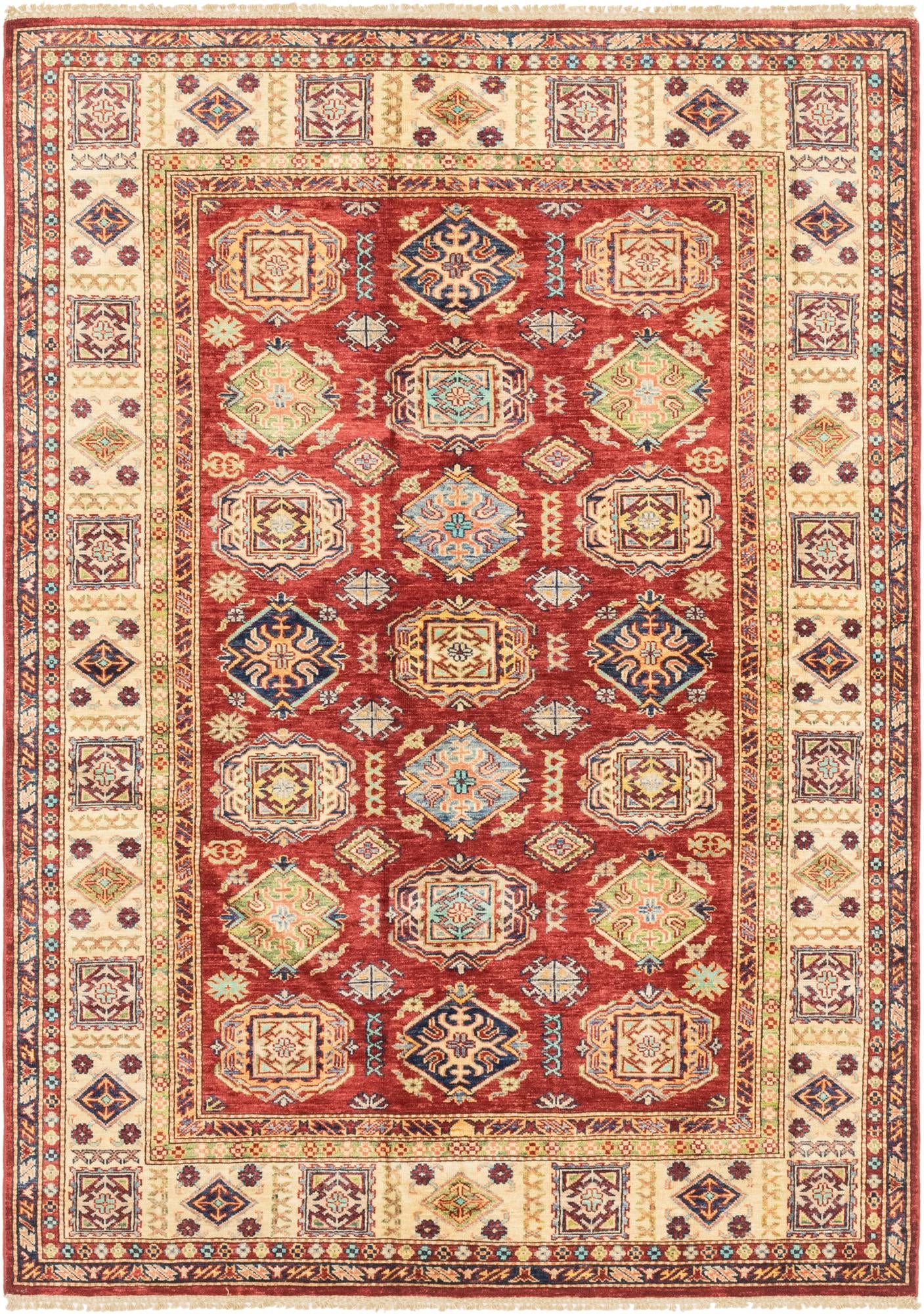 5' 7 x 8' 1 Hand Knotted Kazak Oriental Rug