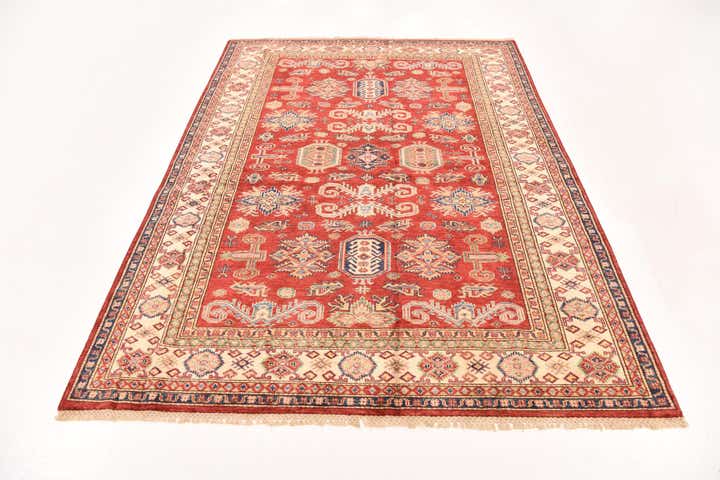 170cm x 235cm anudado a mano Kazak Alfombra Oriental