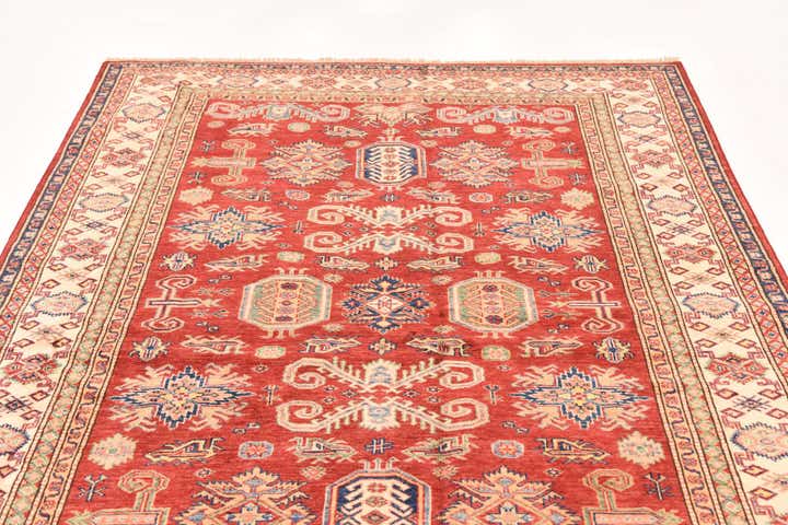170cm x 235cm anudado a mano Kazak Alfombra Oriental