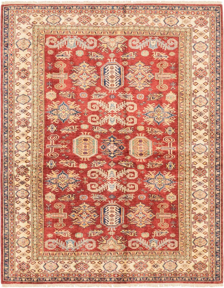 Detail image of 5' 6 x 7' 9 Hand Knotted Kazak Oriental Rug