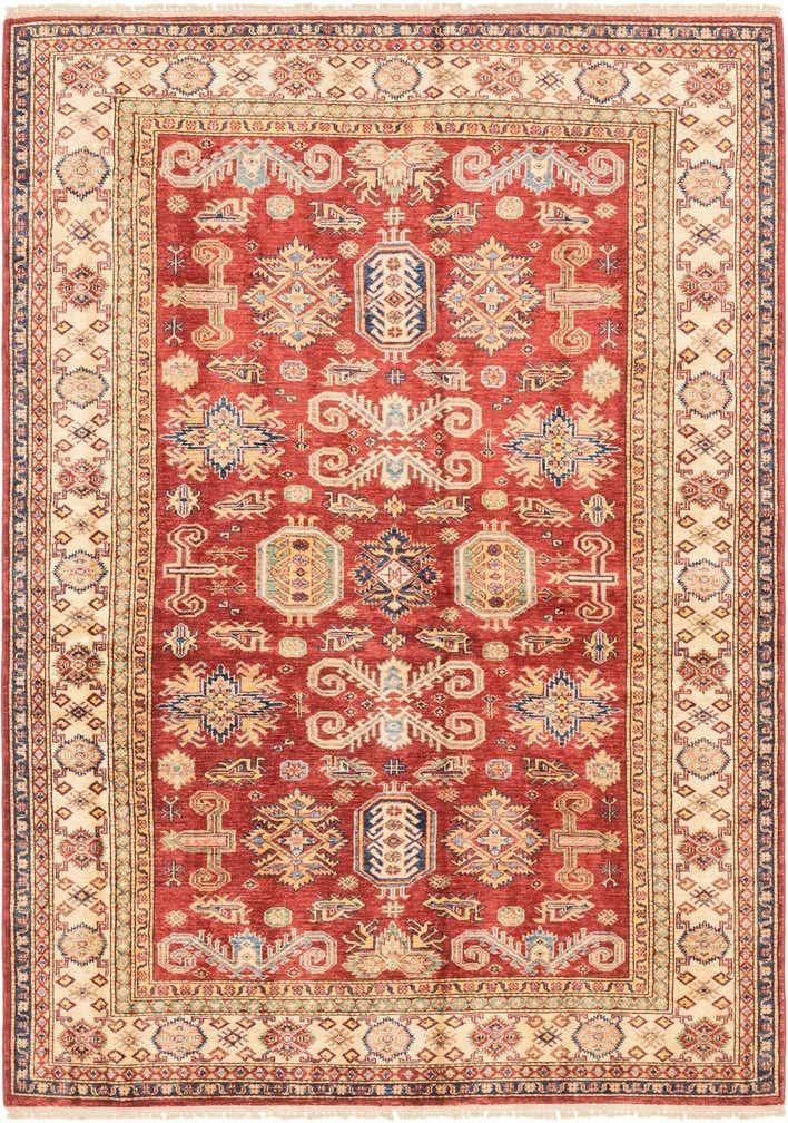 170cm x 235cm anudado a mano Kazak Alfombra Oriental