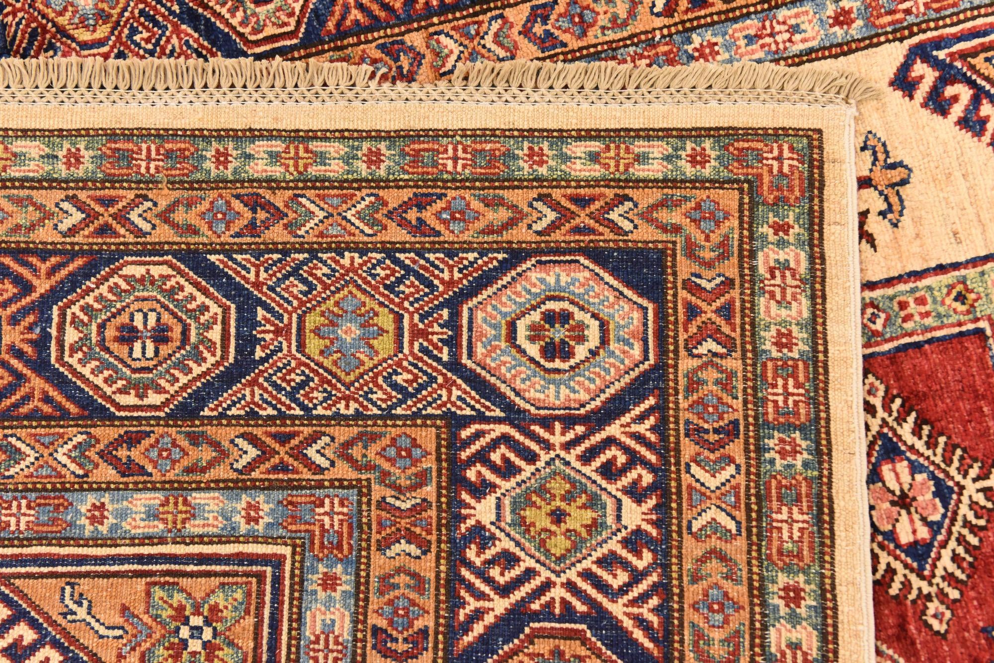 5' 10 x 7' 8 Hand Knotted Kazak Oriental Rug