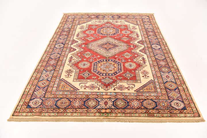5' 10 x 7' 8 Hand Knotted Kazak Oriental Rug