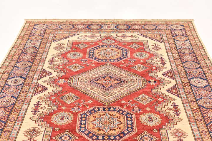 5' 10 x 7' 8 Hand Knotted Kazak Oriental Rug