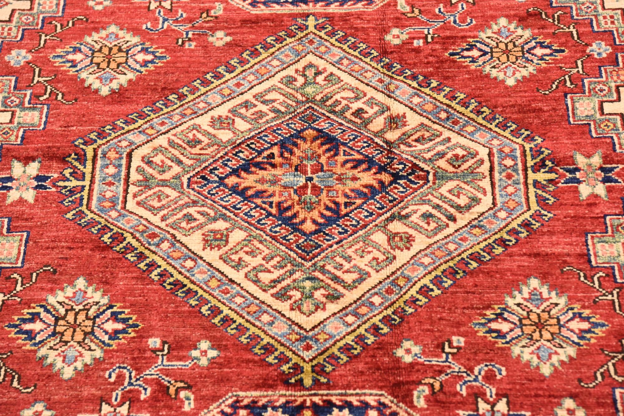 5' 10 x 7' 8 Hand Knotted Kazak Oriental Rug